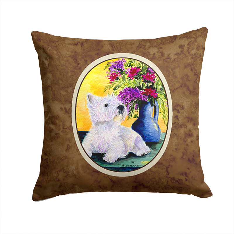 Coussin décoratif intérieur/extérieur westie