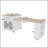 80-Inch Expandable Kitchen Island With Dining Table, Solid Wood Grain Countertop With Power Outlet, Mobile Storage Cart With Cabinet & 2 Drawers, Kitchen Prep Table(White)-2017189706