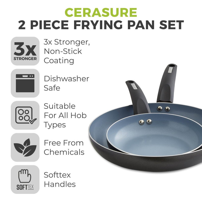 Cerasure Ceramic Non-Stick Frying Pan Set, 20cm Diameter