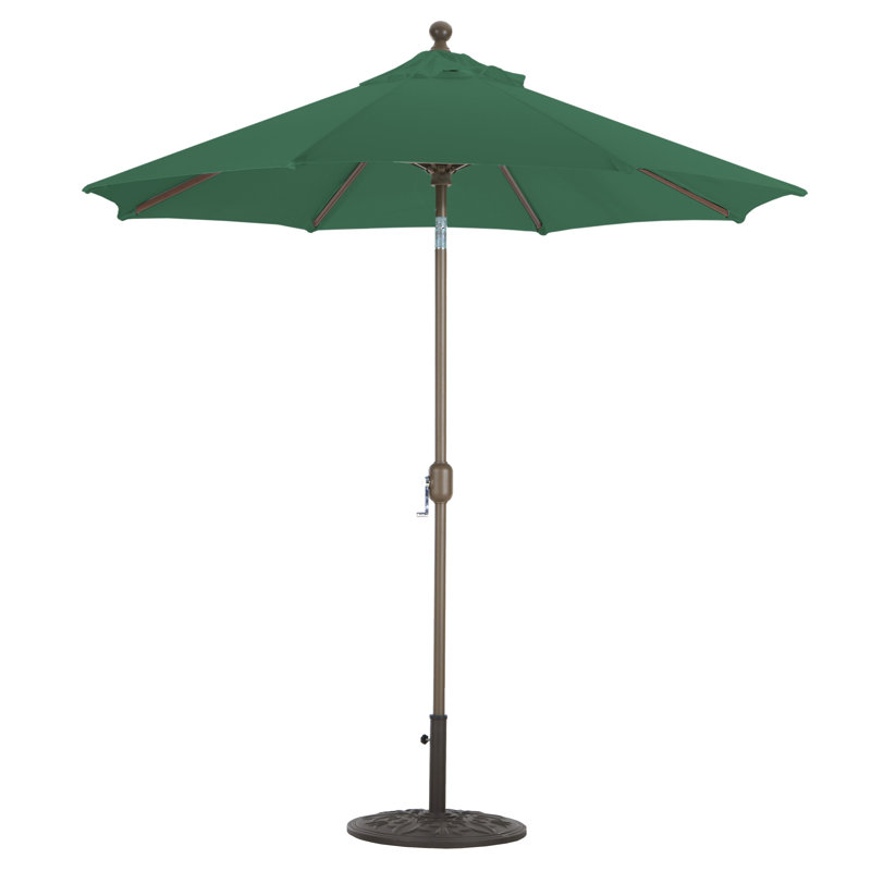 Parasol de marché de 7,5 pi Nadasha, Vert forêt, Bronze antique