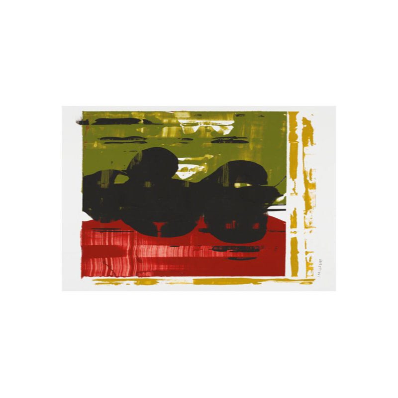 «Green / Red» par Chelsea Art Studio - impression sur toile tendue, Extérieur, H 31 po x l 47 po
