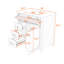 Meuble-lavabo élégant avec 3 tiroirs et construction durable-710881467