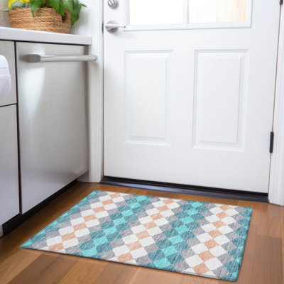 Premium Machine Washable Bunderberg AMF1007 Geometric Rug