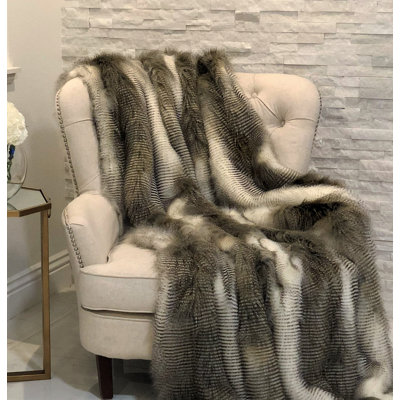Alaskan Hawk Knitted Throw Blanket