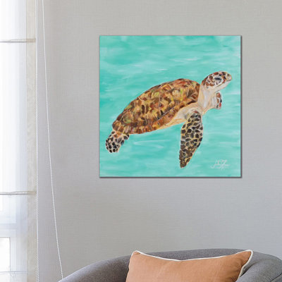 Sea Turtle I by Julie Derice - Wrapped Canvas Painting