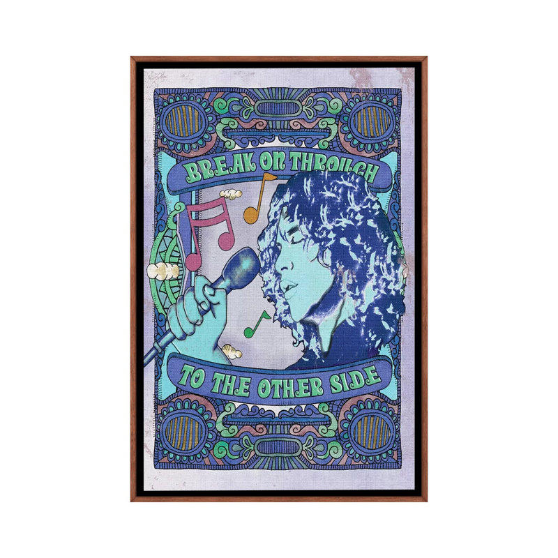 Jim Morrison Break on Through Blue - publicité imprimée, H 40 po x l 26 po x P 1,5 po, Aucun mat