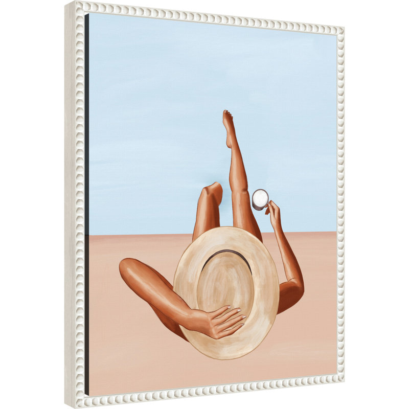 «Poolside Girl» par Ivy Green, reproduction d'art sur toile encadrée