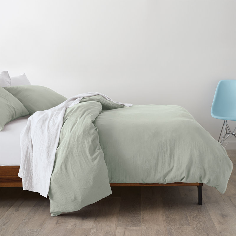Home Box Stitch Comforter, Sage, King Comforter + 6 Additional Pieces