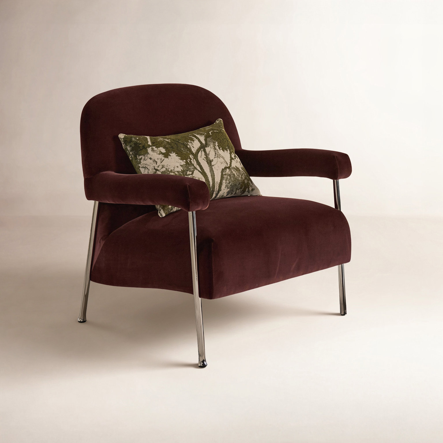 Vieira Armchair, Surrey Plum Performance Velvet