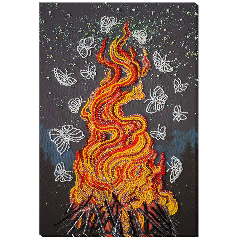  Ensemble de broderie de perles - Danse autour du feu de camp