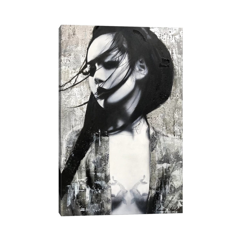 Kanako 1 Piece Wrapped Canvas Painting