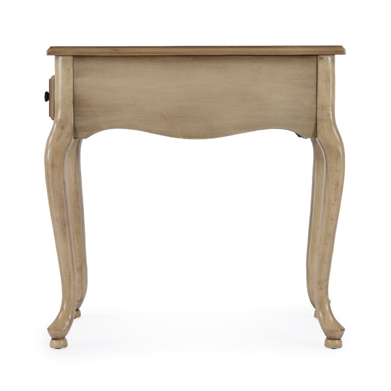 Croydon One Drawer with Pullout Side Table, Olive Ash Burl
