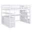 Lit mezzanine avec bureau et tablettes