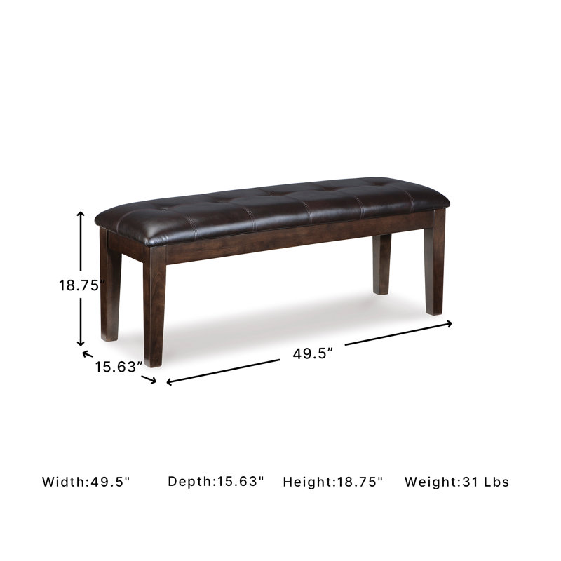 Bartons Bluff Faux Leather Upholstered Bench