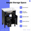 Meuble-lavabo noir autoportant de 24 po avec lavabo, armoire en bois massif / panneau de fibres à densité moyenne, tiroirs rabattables et standards, tablette réglable