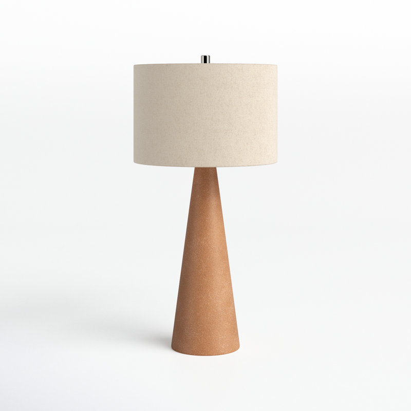 Kecia Concrete Table Lamp, Terracotta