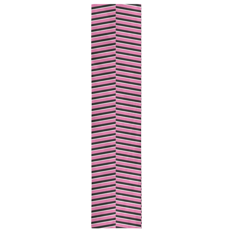 Fractured Stripes Table Runner, 16" x 72", Light Rich Pink
