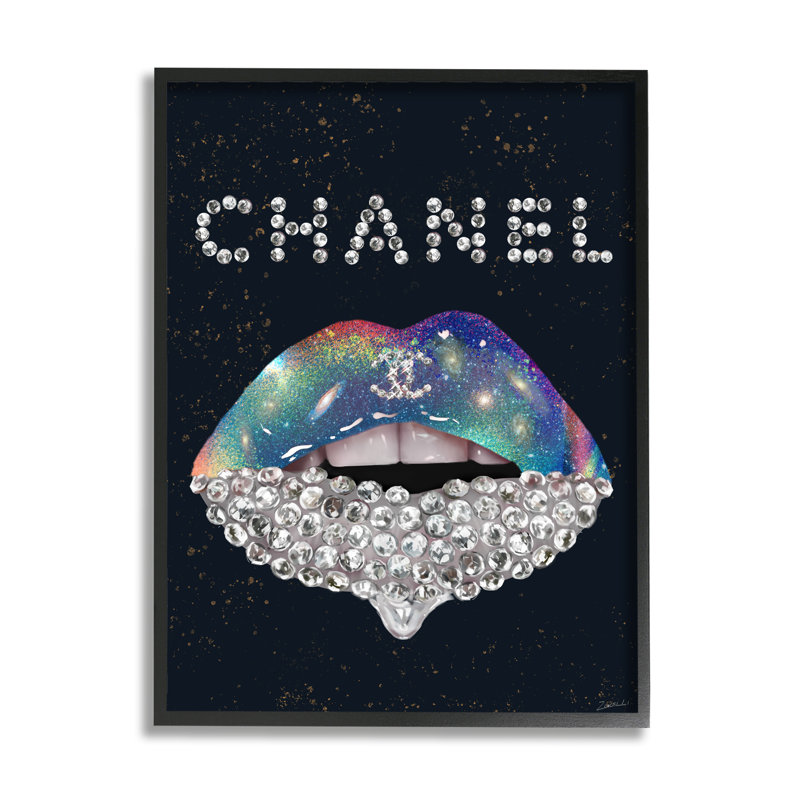 Rouge à lèvres Glam Diamond, Giclée encadrée noir minuit, H 30 po x l 24 po x P 1,5 po