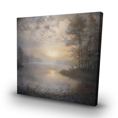 Misty sun - 32"x32" art on canvas