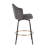 Tenessa Swivel Upholstered Counter Stool with Metal Frame
