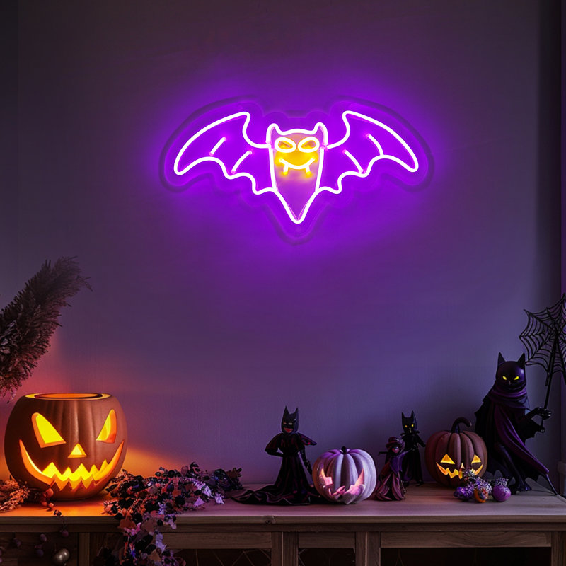 Jemarr 15.7" Bat Neon Sign Brightness Dimmable