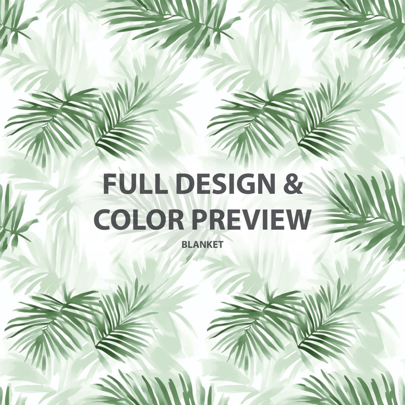 Soft Palms - doudou floral, jeté en peluche côtière
