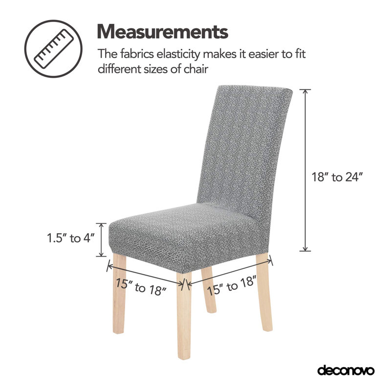 Housse pour chaise de salle à manger, Gris clair