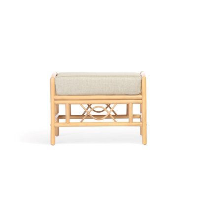 64cm Wide Solid Colour Footstool Ottoman