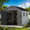 8 pi L 12 pi. D - Remise de rangement en plastique avec plancher, remise en résine avec structure en acier renforcé, beige