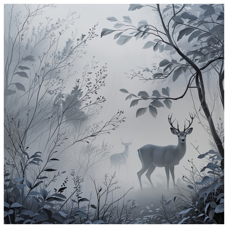 Rideaux de douche Misty Forest, L 70 po x H 72 po
