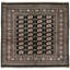 Hand-Knotted High-Quality Red and Black Area Rug