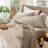 100% Washed Cotton Sheet Set Extra Deep Pocket Linen Like Textured-404490825-404490826