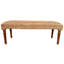 Banc en jute tressé avec pieds en bois