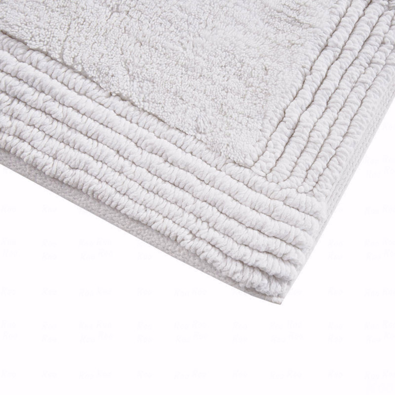 Tapis 100% coton touffeté 3000 g / m² réversible 21 x 34 po, Rectangle 1 pi 9 po x 2 pi 10 po