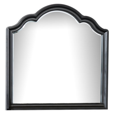 Miroir pour commode Eleena, verre biseauté, cadre, 41 x 42