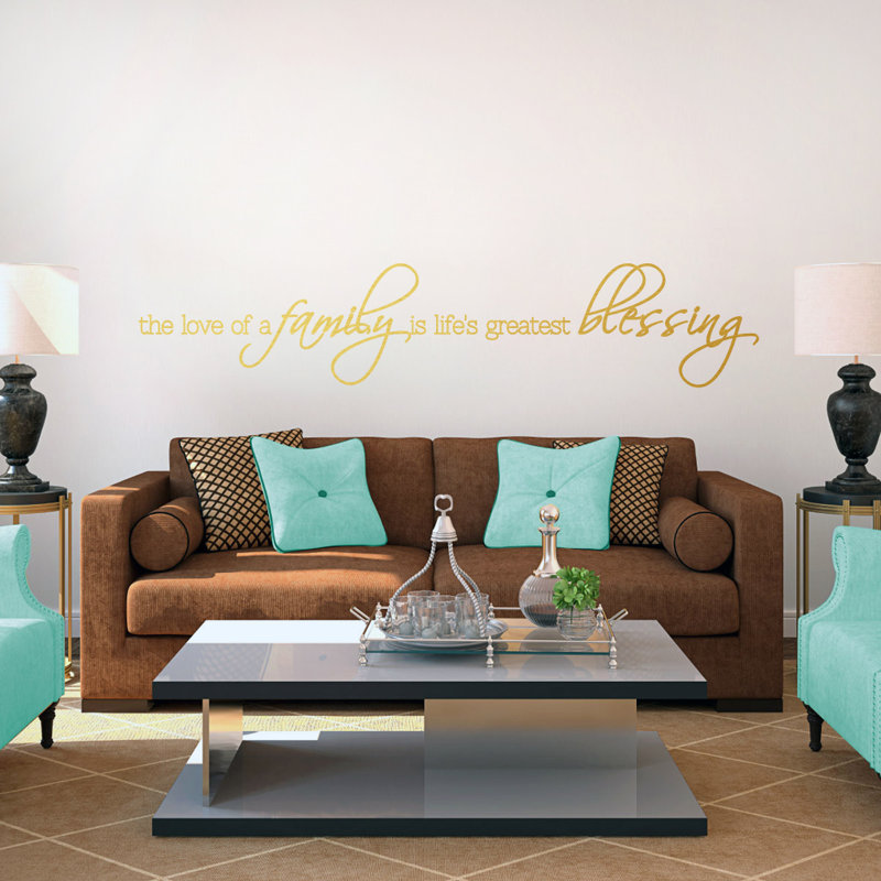 Décalcomanie murale « love of a family », Or