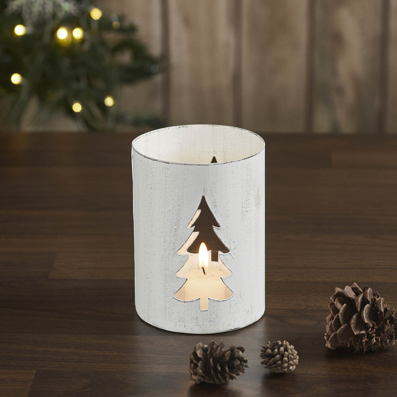 Festive Finds Votive Candle Holder Christmas Tree, 6" H x 4.25" W x 4.25" D