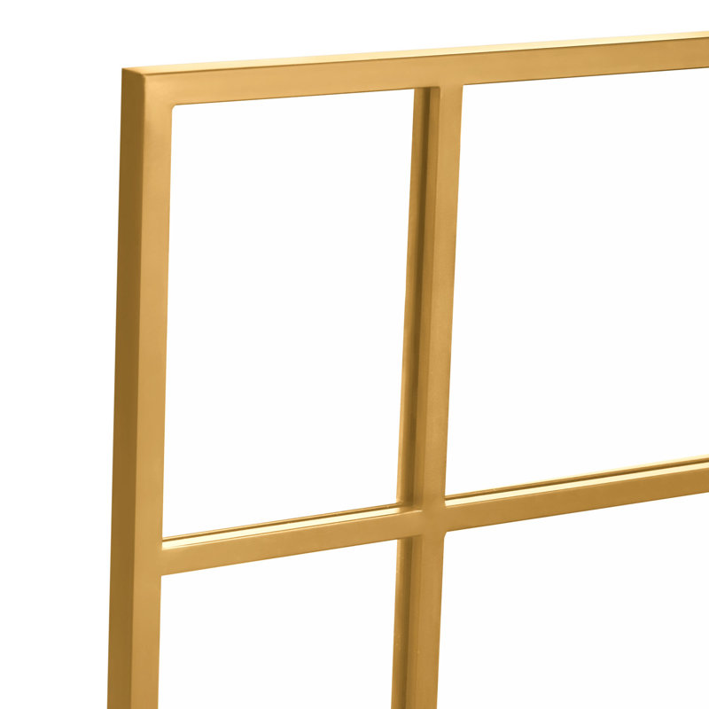 Miroir de fenêtre en métal Kamen, Doré