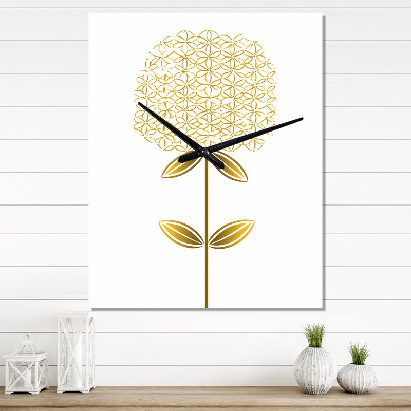Horloge murale florale, H 40 po x l 30 po x P 1 po