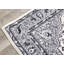 Tapis oriental gris tissé à la machine Clotene