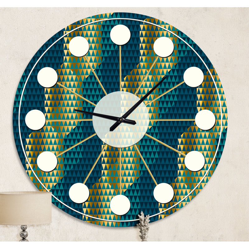 Horloge murale rétro Mid-Century, Moyenne