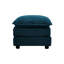 Repose-pieds en tissu chenille à combiner avec un canapé 2 places, un canapé 3 places et un canapé 4 places, chenille bleue-327354600