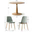 Ensemble de table de salle à manger pour 4 personnes avec table ronde de 39,5 po et 4 chaises rembourrées en tissu-1485420528