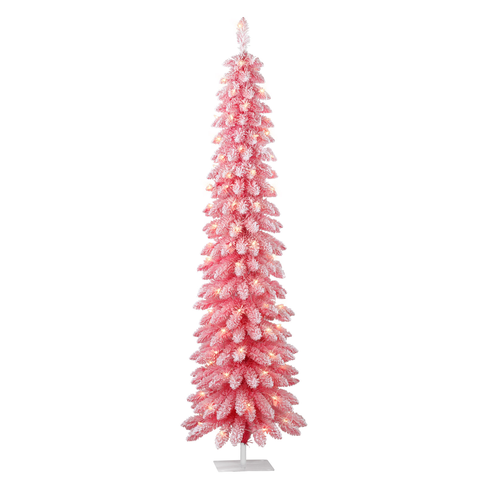 Gwendia Lighted Artificial Pine Christmas Tree, 7'
