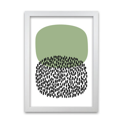 Green And Black Abstract Original - Print