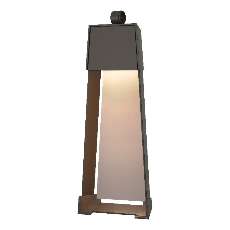 Applique murale en acier Revere, H 32,4 po x l 12,4 po x P 4 po, Fumée noire côtière, Bronze frotté à l'huile