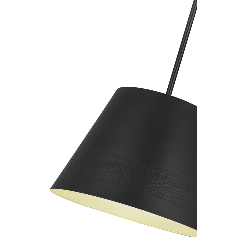 Lustre 1 lumière Aire, Noir mat, H 13,5 po x l 18 po x P 18 po