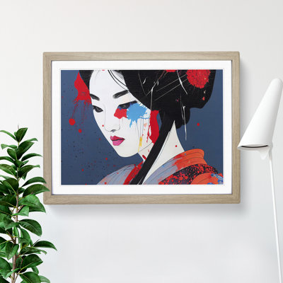 Geisha Splatter Vol.1 Abstract - Framed Print