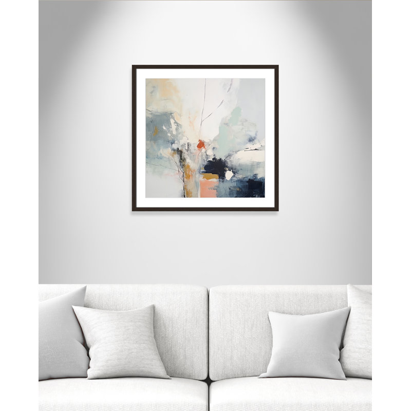 «Ethereal Blue Beats II» par Irena Orlov, L 27,5 po x H 27,5 po, Imprimé mat, Noyer à grain ouvert