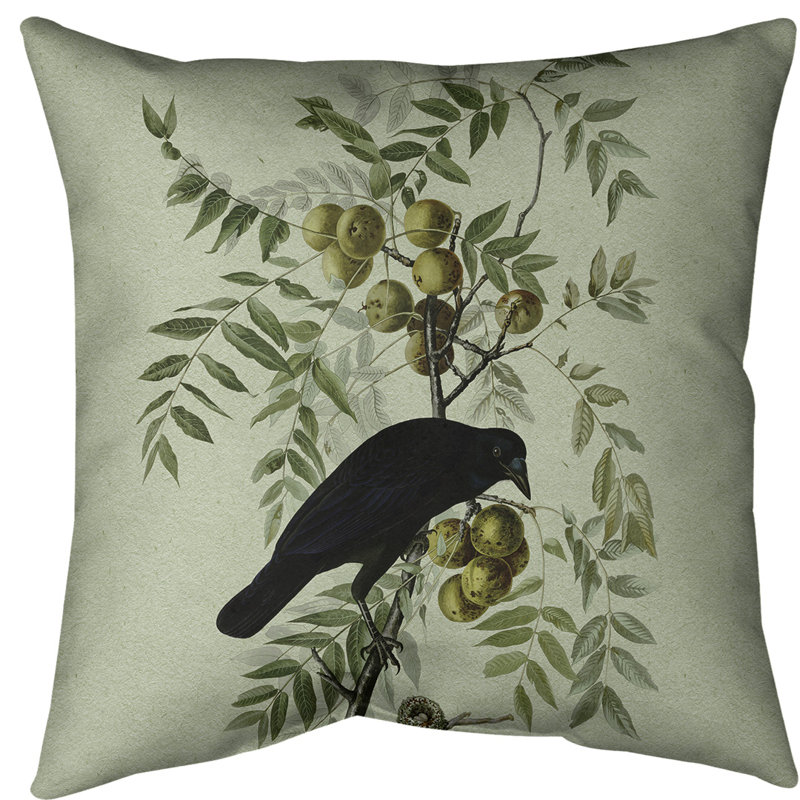 Housse de coussin en pattes d’oie american, 14 po x 14 po, Vert, Polyester sergé